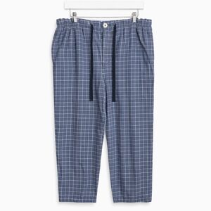 Joseph Turner Yorkshire Plaid Lounge Pants Size L Blue Check Drawstring